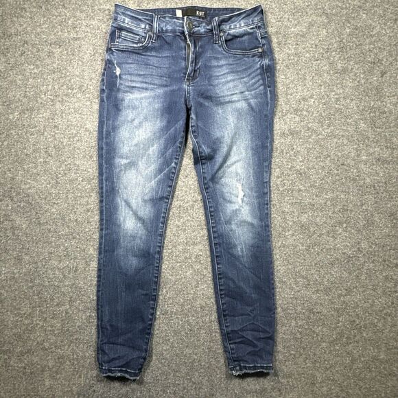 Women's Kut from the Kloth Medium Wash Mid Rise Donna Ankle Skinny Jeans sz 2‎ - Picture 3 of 8